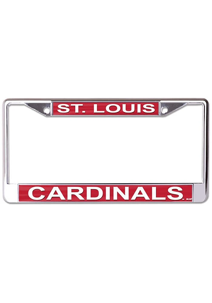 St Louis Cardinals Metallic Printed License Plate Frame - Red