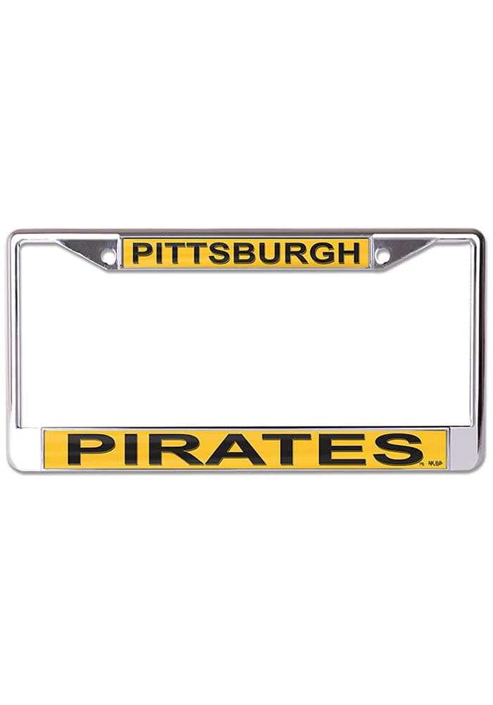 Pittsburgh Pirates Metallic Printed License Plate Frame - Yellow