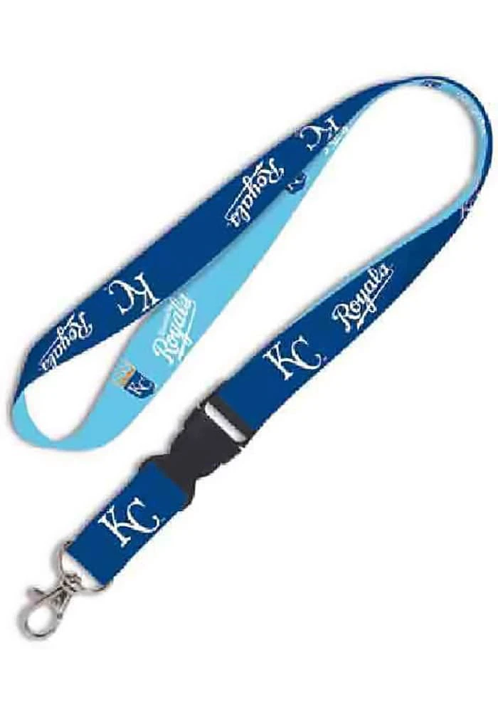Kansas City Royals 2 Color Buckle Dark Blue Lanyard - Blue