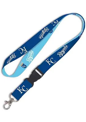 Kansas City Royals 2 Color Buckle Dark Blue Lanyard - Blue