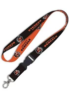 Cincinnati Bengals 2 Color Buckle Black Lanyard