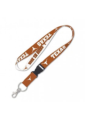 Texas Longhorns 2 Color Buckle Orange Lanyard - Burnt Orange