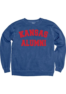 Kansas Jayhawks Womens Blue Alumni Crew Sweatshirt