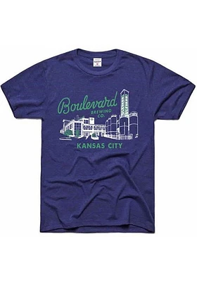 Charlie Hustle Kansas City Navy Blue Boulevard Short Sleeve Fashion T Shirt