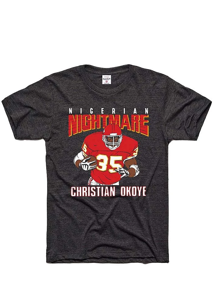 Christian Okoye Kansas City Black Nigerian Nightmare Short Sleeve Fashion Player T Shirt