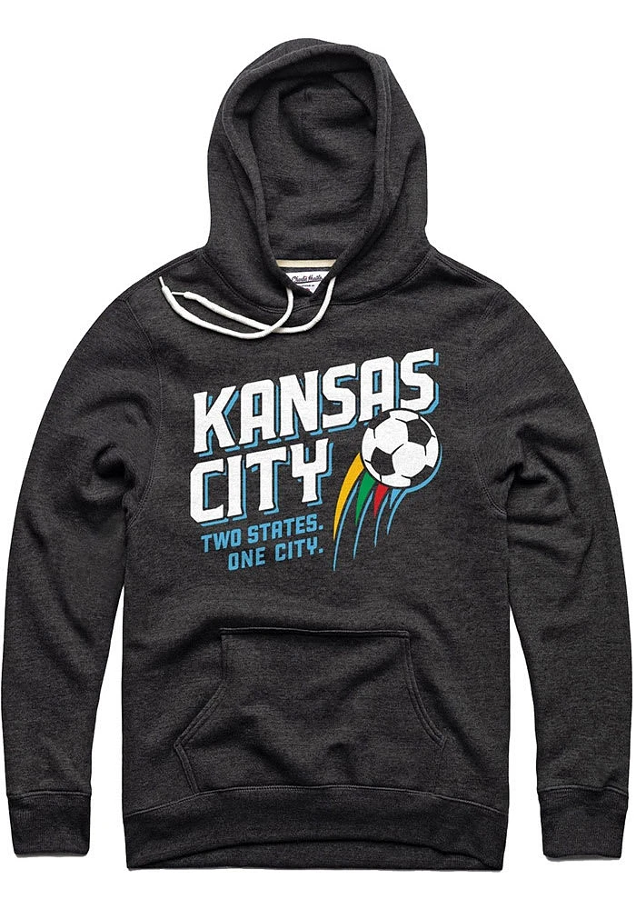Charlie Hustle Sporting Kansas City Mens Charcoal Two States One Fashion Hood