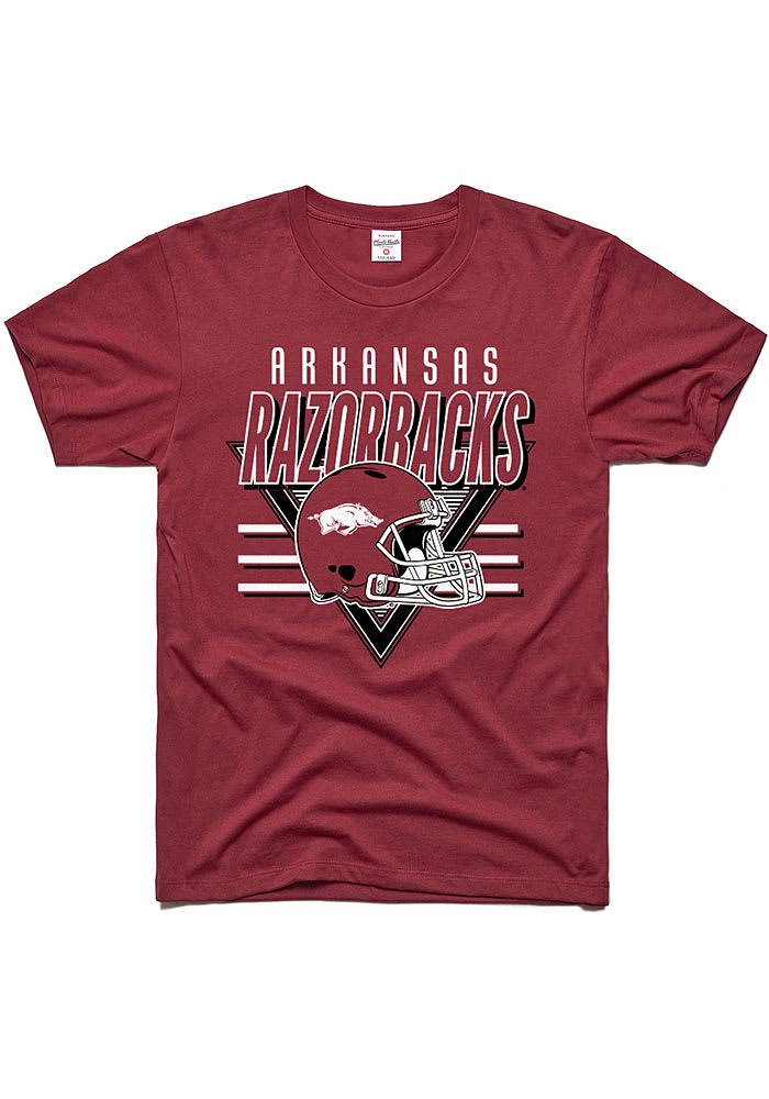 Charlie Hustle Arkansas Razorbacks Cardinal Endzone Short Sleeve Fashion T Shirt