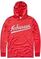 Charlie Hustle Arkansas Razorbacks Mens Cardinal Light Weight Script Fashion Hood