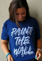 Charlie Hustle Sporting Kansas City Navy Blue Paint the Wall Short Sleeve Fashion T Shirt