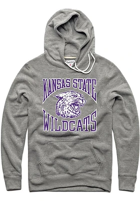 Charlie Hustle K-State Wildcats Mens Grey Vintage Fashion Hood