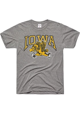Charlie Hustle Iowa Hawkeyes Grey Vintage Athletics Short Sleeve Fashion T Shirt