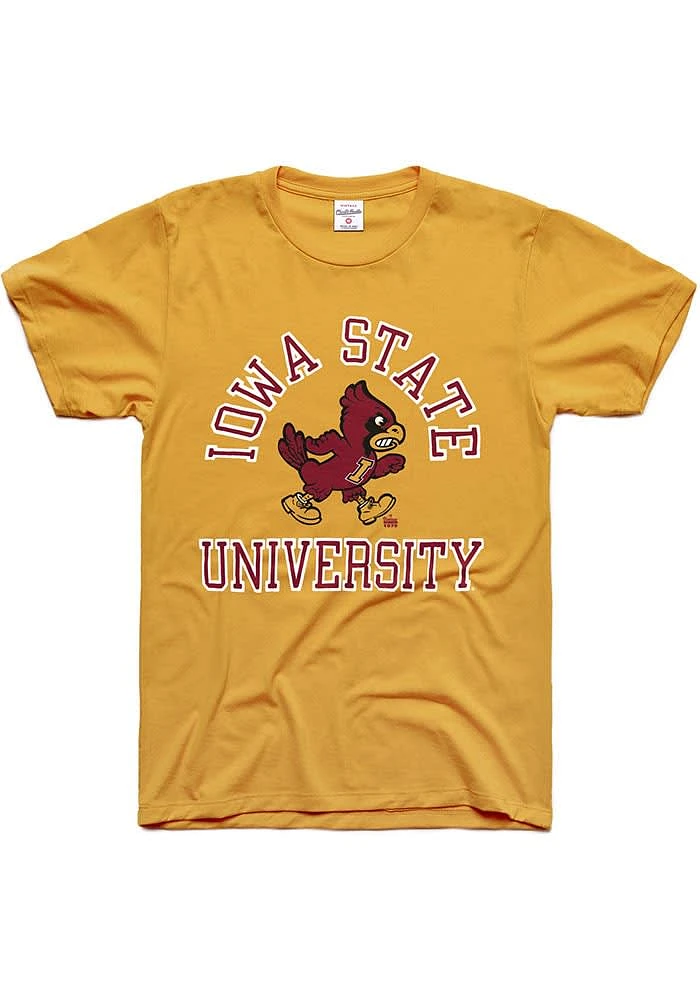 Charlie Hustle Iowa State Cyclones Gold Classic Short Sleeve Fashion T Shirt