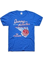 Charlie Hustle Kansas Jayhawks Blue Danny And The Miracles Short Sleeve Fashion T Shirt