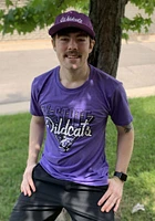 Charlie Hustle K-State Wildcats Purple 90s Throwback Short Sleeve Fashion T Shirt