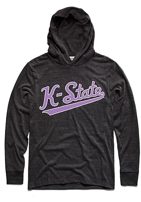 Charlie Hustle K-State Wildcats Mens Black Light Weight Script Fashion Hood