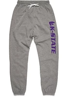 Charlie Hustle K-State Wildcats Mens Grey PE Fashion Sweatpants