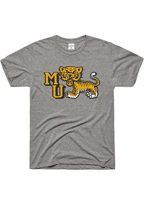 Charlie Hustle Missouri Tigers Grey Classic Short Sleeve Fashion T Shirt