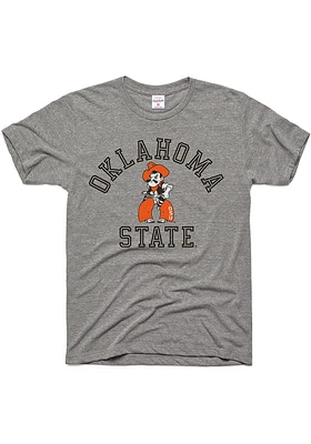 Charlie Hustle Oklahoma State Cowboys Grey Textbook Short Sleeve Fashion T Shirt
