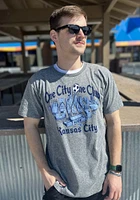 Charlie Hustle Sporting Kansas CITY Grey ONE CLUB Short Sleeve Fashion T Shirt