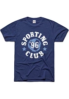 Charlie Hustle SPORTING Kansas City Navy Blue CLUB Short Sleeve Fashion T Shirt