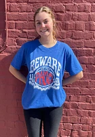 Charlie Hustle Kansas Jayhawks Blue Tourney Beware Of The Phog Short Sleeve Fashion T Shirt