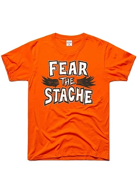 Charlie Hustle Oklahoma State Cowboys Orange Tourney Fear The Stache Short Sleeve Fashion T Shirt