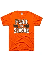Charlie Hustle Oklahoma State Cowboys Orange Tourney Fear The Stache Short Sleeve Fashion T Shirt