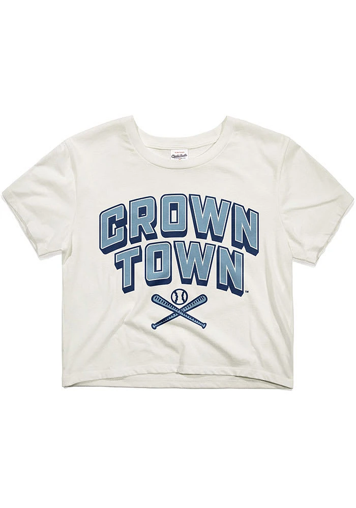 Charlie Hustle Kansas City Womens White Crown Town Short Sleeve T-Shirt