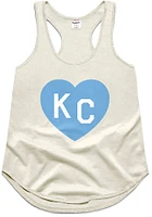Charlie Hustle Kansas City Womens White KC Heart Tank Top