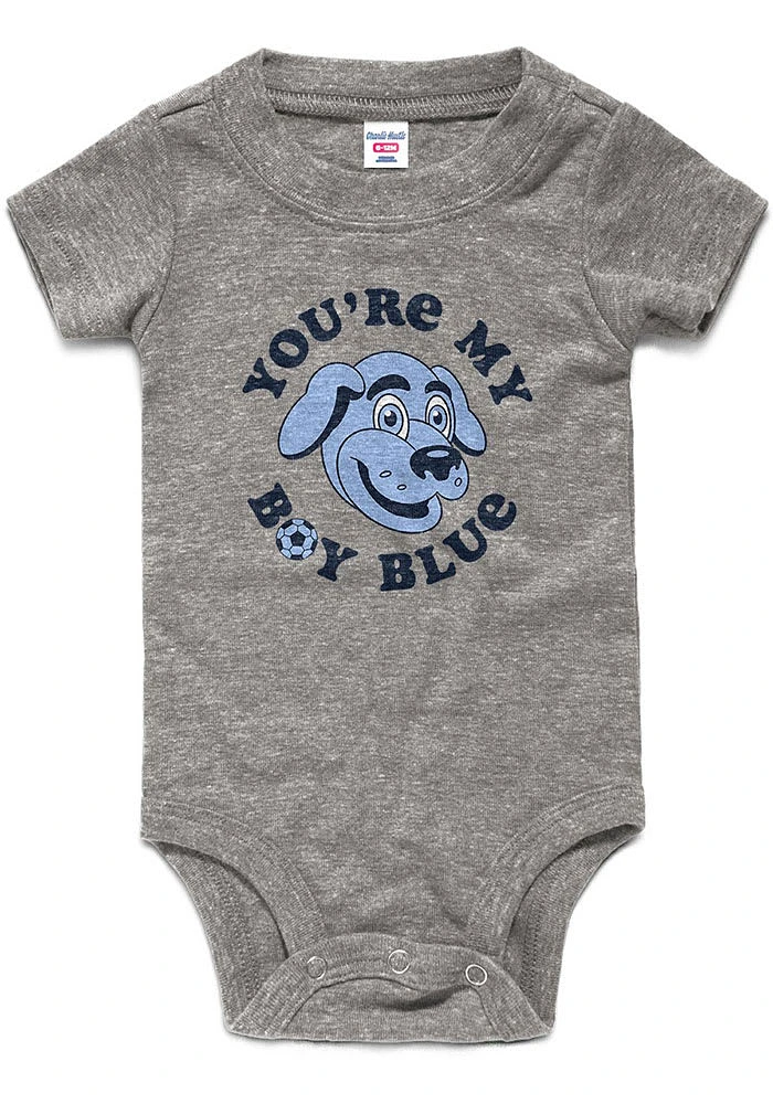 Charlie Hustle Blue Sporting Kansas City Baby Grey Youre My Boy Short Sleeve One Piece