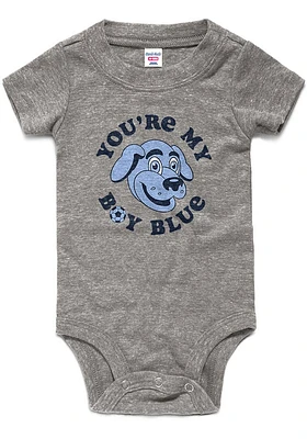 Charlie Hustle Blue Sporting Kansas City Baby Grey Youre My Boy Short Sleeve One Piece