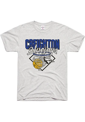 Charlie Hustle Creighton Bluejays Ash Nothin But Net Short Sleeve Fashion T Shirt