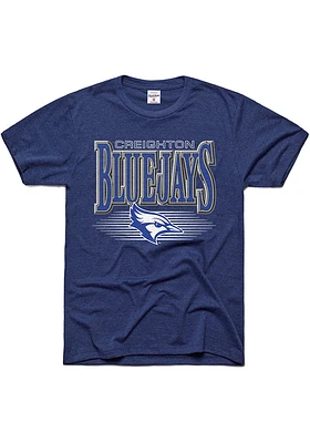 Charlie Hustle Creighton Bluejays Navy Blue Metal Mascot Short Sleeve Fashion T Shirt