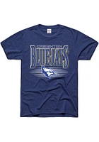 Charlie Hustle Creighton Bluejays Navy Blue Metal Mascot Short Sleeve Fashion T Shirt