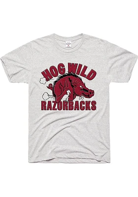 Charlie Hustle Arkansas Razorbacks Ash Hog Wild Short Sleeve Fashion T Shirt