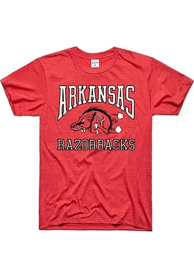 Charlie Hustle Arkansas Razorbacks Red Racing Razorback Short Sleeve Fashion T Shirt