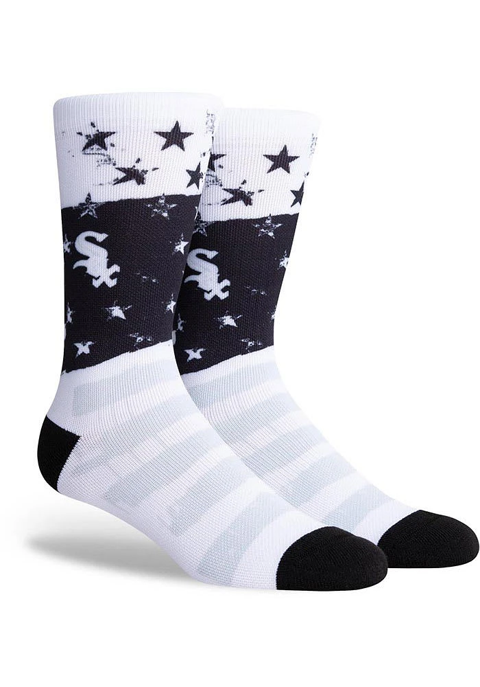 Chicago White Sox Stars N Bars Mens Crew Socks