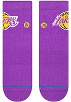Los Angeles Lakers ST Quarter Mens Quarter Socks