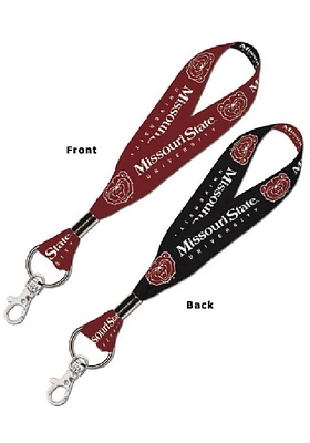 Missouri State Bears 2 Color Maroon Front Lanyard - Maroon
