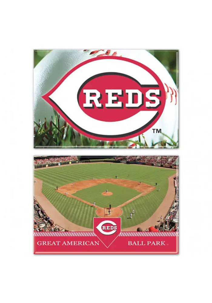 Cincinnati Reds 2 Pack Logo Magnet