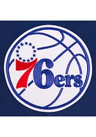 Mens Philadelphia 76ers Reversible Wool Heavyweight Jacket - Blue