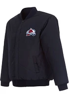Mens Colorado Avalanche Reversible Wool Heavyweight Jacket - Navy Blue