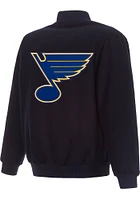 Mens St Louis Blues Reversible Wool Heavyweight Jacket - Navy Blue