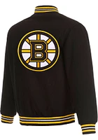 Mens Boston Bruins Reversible Wool Heavyweight Jacket - Black