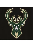 Mens Milwaukee Bucks Reversible Wool Heavyweight Jacket - Black