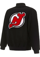 Mens New Jersey Devils Reversible Wool Heavyweight Jacket - Black
