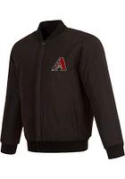Mens Arizona Diamondbacks Reversible Wool Heavyweight Jacket - Black