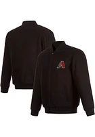 Mens Arizona Diamondbacks Reversible Wool Heavyweight Jacket - Black