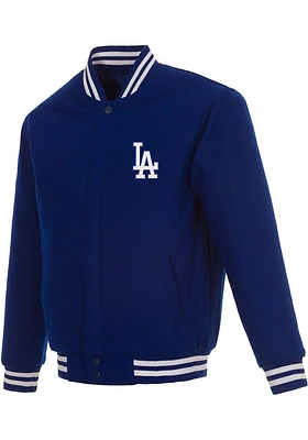 Mens Los Angeles Dodgers Reversible Wool Heavyweight Jacket - Blue