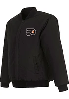 Mens Philadelphia Flyers Reversible Wool Heavyweight Jacket - Black